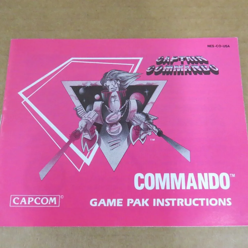 Nintendo Capcom Commando NES Manual Only, 1986 No Game, Instruction Booklet